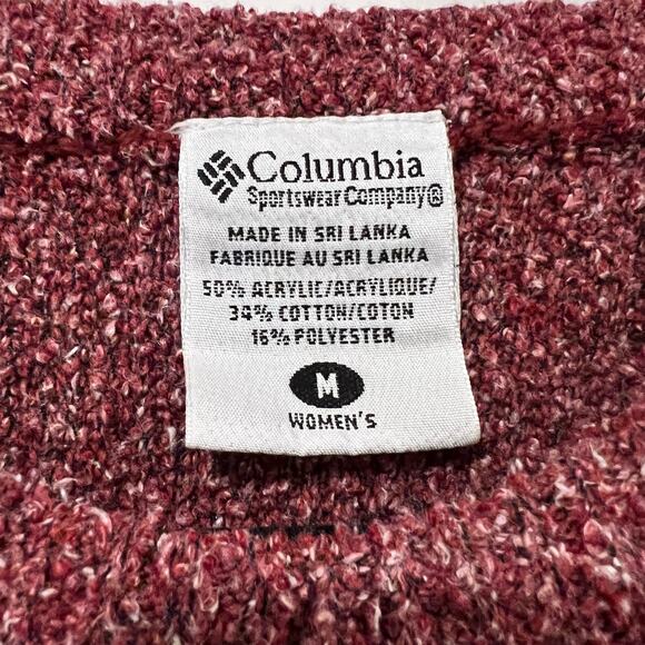 Columbia Women's Red/Maroon Crewneck Long Sleeve‎ Sweater Size Medium - Picture 4 of 8